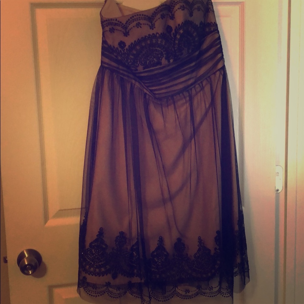 Black Lace David’s Bridal Cocktail Dress